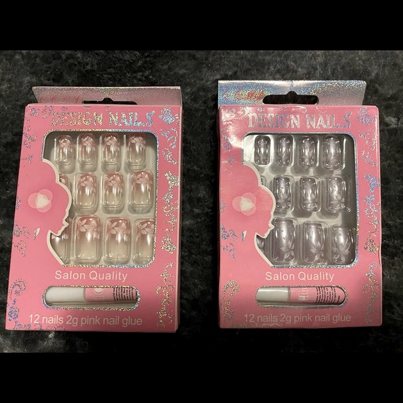 $9 for 1 pack or $15 for 2 packs Fake Nails Glue On - NEW-Imported - Picture 1 of 2
